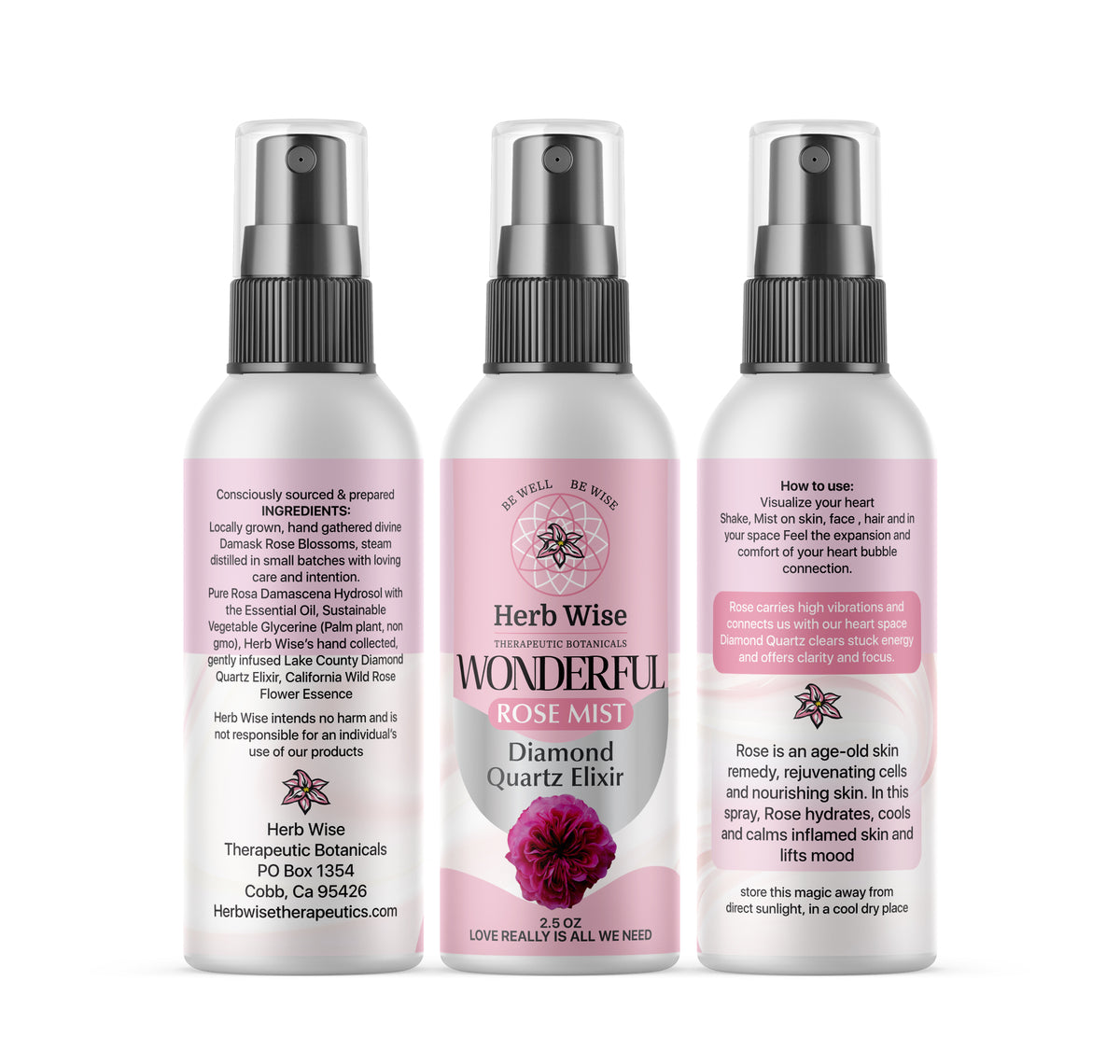 Wonderful Rose Mist Refresh your skin & space – Herb Wise Botanicals